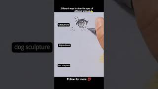 Different ways to draw🤯 the eyes of different animals 💯