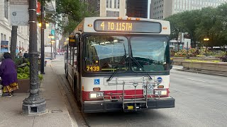 CTA Bus Ride 4 Cottage Grove From Washington To 53rd Street CTA New Flyer D40LF 2006 #1230
