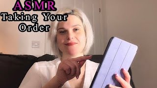 ASMR: Taking Your Fast Food Order - iPad Tapping & Keyboard Typing