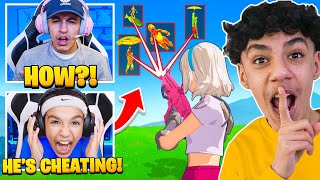I SECRETLY Used CHEATS Against My Brothers in Fortnite! (RAGE)
