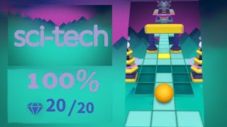 Rolling Sky Level 7 Sci-Tech 100% Clear - All Gems