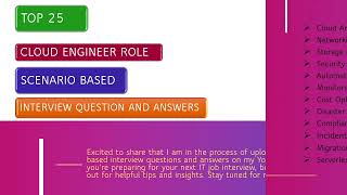 Scenario Based Cloud Engineer Interview Questions & Answers