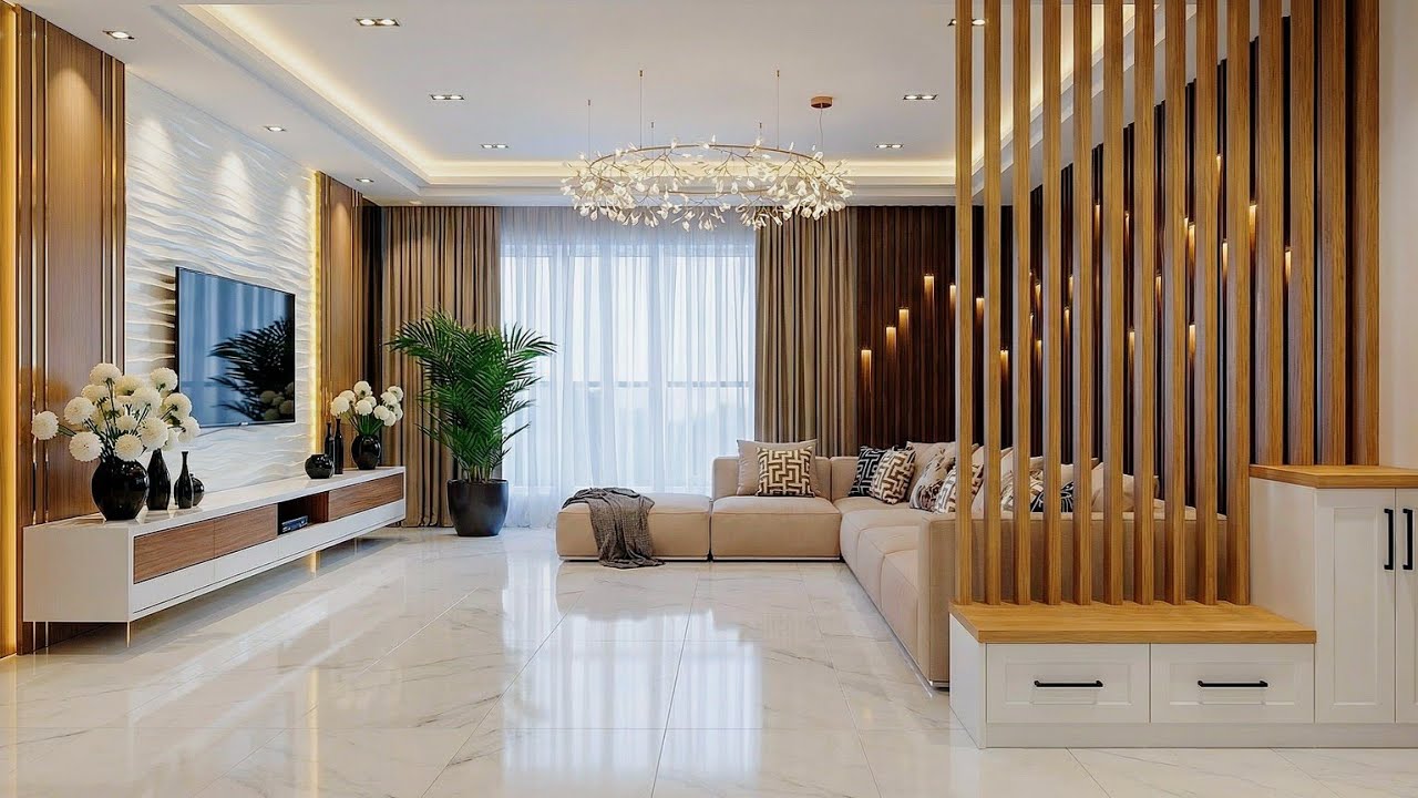 300 Trendy Modern Living Room Partition Wall Designs 2026 | Luxury Room Divider Ideas & Trends