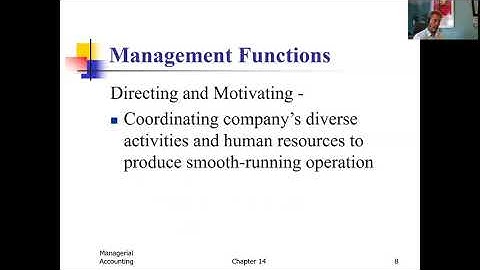 Chapter 14 - Managerial Accounting Part 1