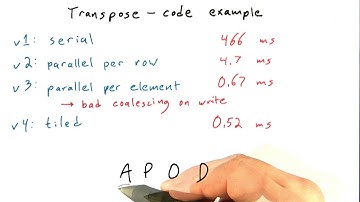 Transpose Code Recap - Intro to Parallel Programming