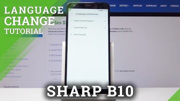 How to Change Language in SHARP B10 - Language Settings