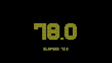 150 seconds countdown timer with 1 fractional digits accuracy