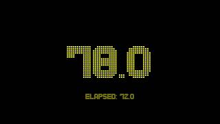 150 seconds countdown timer with 1 fractional digits accuracy