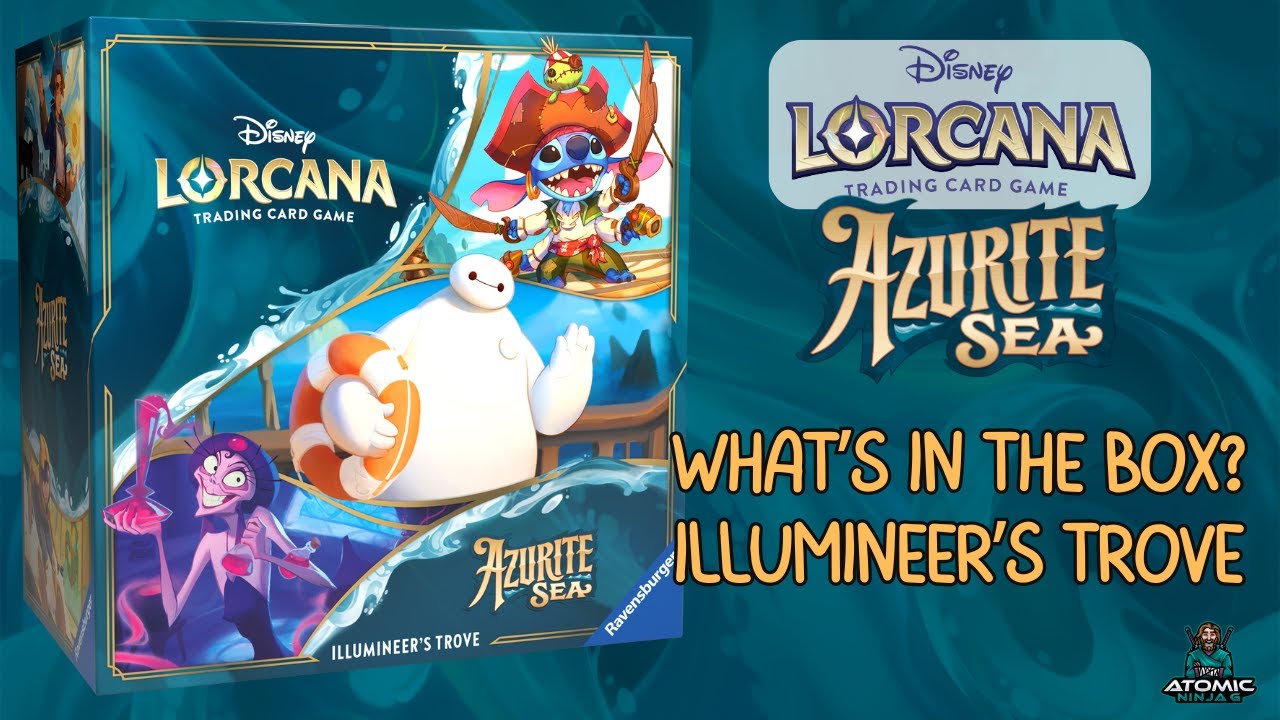 Disney Lorcana Azurite Sea Trove Unboxing - YouTube