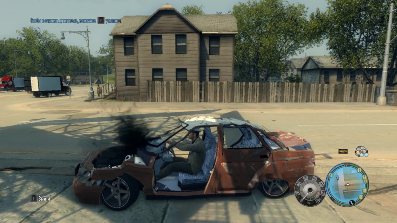 Мафия 2 - Краш-тест ВАЗ 2110 - Выкинули из тачки на огромной скорости ...