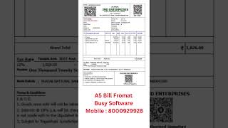 Busy Software Bill Design|| A5 Bill Design In Busy Software #8000929928