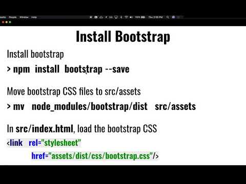 Capa de W5 4 6 column navigator, installing bootstrap