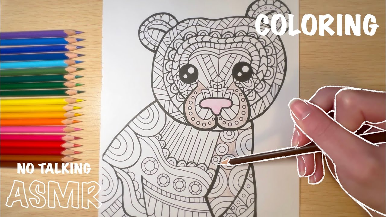 ASMR Coloring with Colored Pencils - Satisfying (No Talking) - YouTube