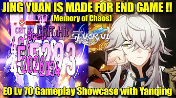 JING YUAN IS MADE FOR MEMORY OF CHAOS !! E0 Lv 70 Full Build Showcase 3 Stars Clear