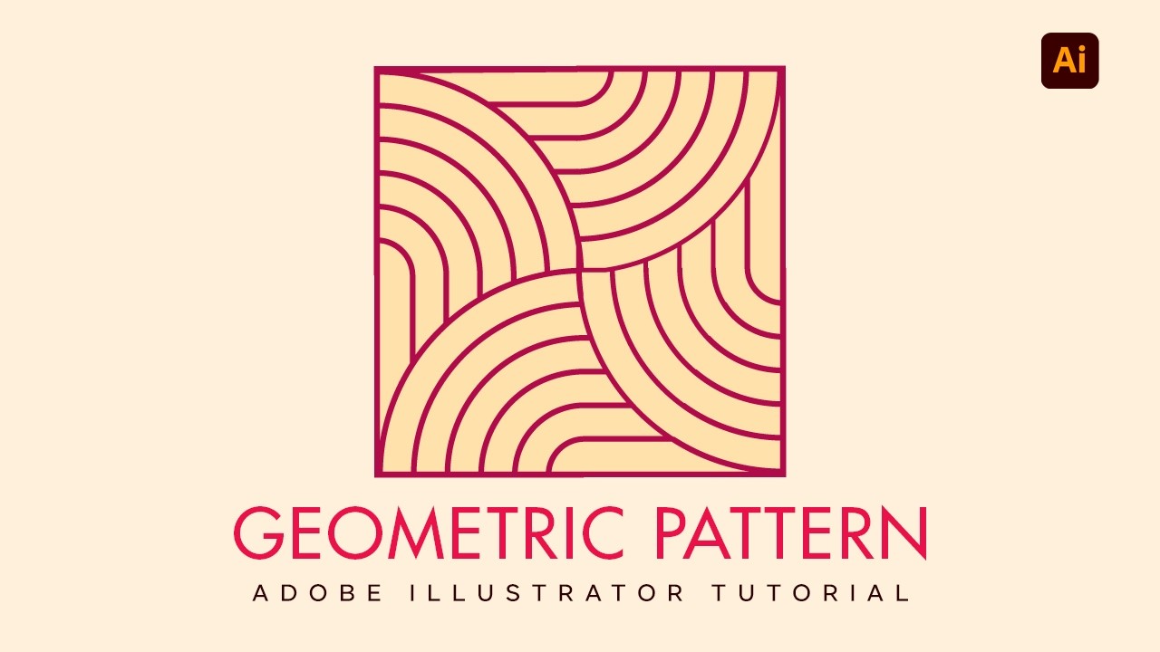 How to Create a Minimalist Geometric Pattern in Adobe Illustrator - YouTube