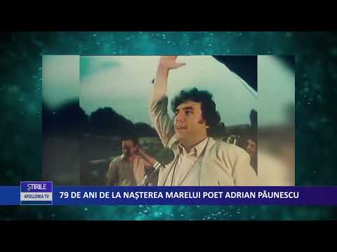 79 DE ANI DE LA NAȘTEREA MARELUI POET ADRIAN PĂUNESCU