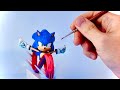 Create running sonic with clay  sonic prime kiart