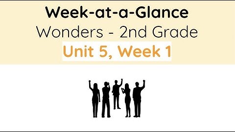 Unit 5, Week 1 - Wonders 2nd Grade - Week at a Glance