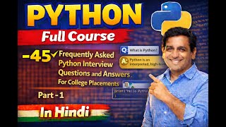 45 Frequently Asked Python Interview Questions and Answers For College Placements Part 1 Hindi