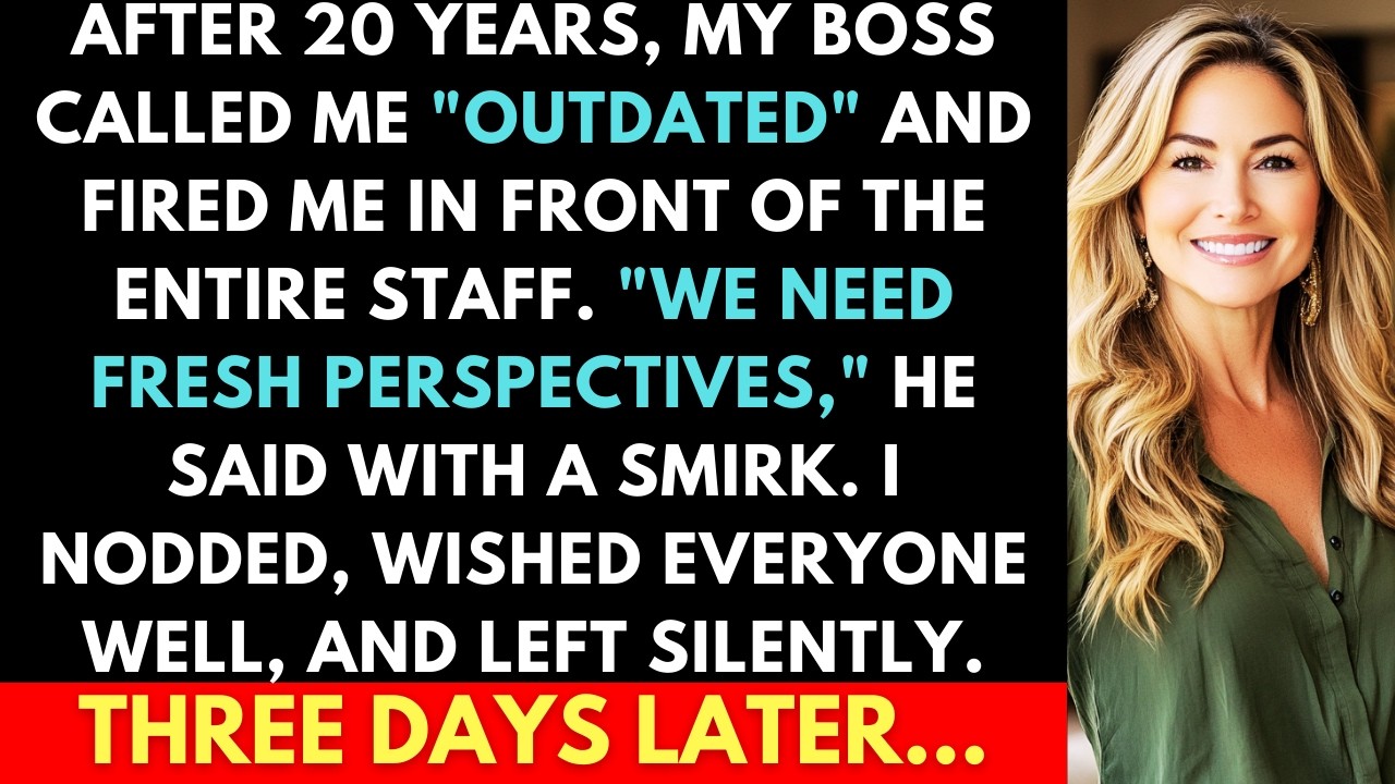 Boss Fired Me After 20 Years, Calling me "Outdated"; 3 Days Later, CEO Calls Me In Despair Because..