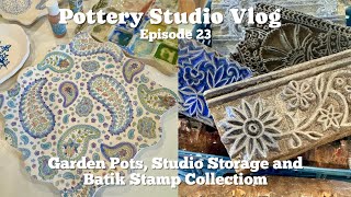 Studio Storage & Organization, Garden Pottery & Batik Stamp Collection