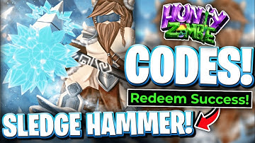 ❄️SLEDGE HAMMER! All PAYLOAD UPDATE 12 CODES FOR HUNTY ZOMBIE! ROBLOX HUNTY ZOMBIE CODES