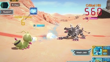 Digimon World: Next Order Veemon and Wormon vs Black Garurumon 2