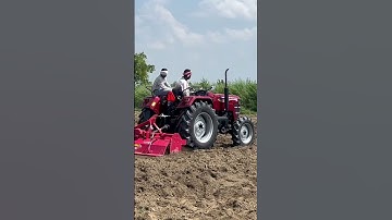Mahindra yuvo tech plus 585 di with rotavator } #automobile #mahindratractors