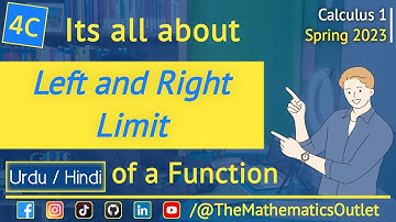 Evaluate left and right limit of a Function | One sided limit in urdu hindi || Lec 4C