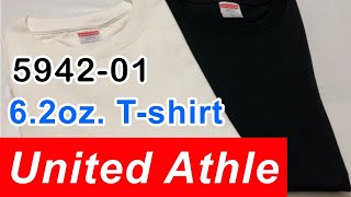 United Athle 6.2oz. Premium T-shirt 5942-01 考察。(ユナイテッドアスレ 6.2オンス プレミアム Tシャツ 無地)