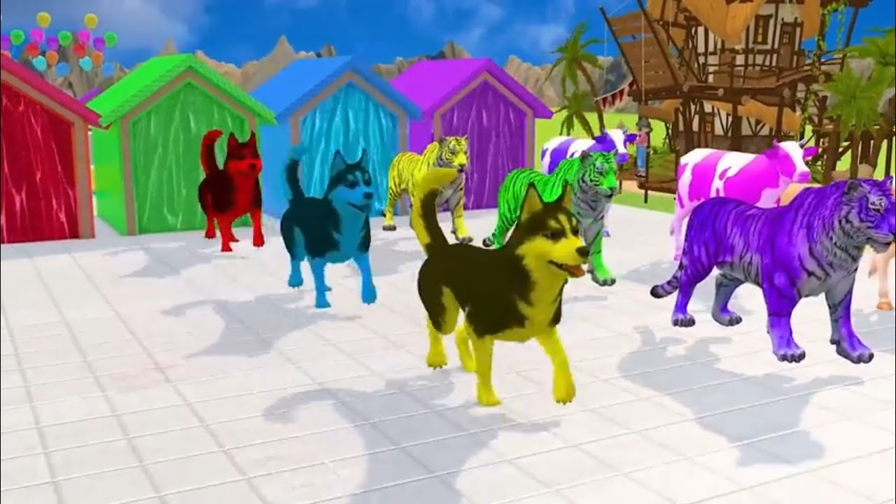 Fountain Crossing Animal Cooler Paint Cartoon Video YouTube