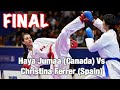 FINAL - Haya Jumaa (Canada) Vs Christina Ferrer (Spain) - Kumite -61 Kg Karate 1 Series A Shanghai