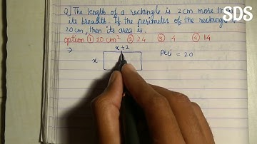 The length of a rectangle is 2cm more than its breadth. If the perimeter of rectangle is 20cm then