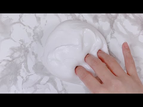 【ASMR】ニベアスライムをさわる【音フェチ Slime 슬라임】