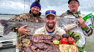 MONSTER Catfish SURF & TURF | How to CATCH | How to CLEAN | How to COOK