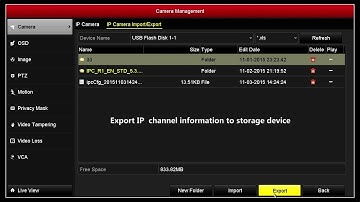 How to export IP channel information from NVR and import IP channel to NVR