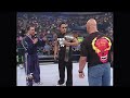 Kurt Angle Challenges The Rock Or Stone Cold Steve Austin Entrance Pop WWE Smackdown 3-1-2001