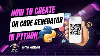 QR Code Generator with python | python project 01 |🐼 Panda Code 🐼