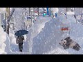 Damn Japan! Cities disappear in the snow! Snowfall in Sapporo, Hokkaido