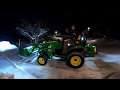 John Deere 2018 2025r Plowing Snow with snow pusher