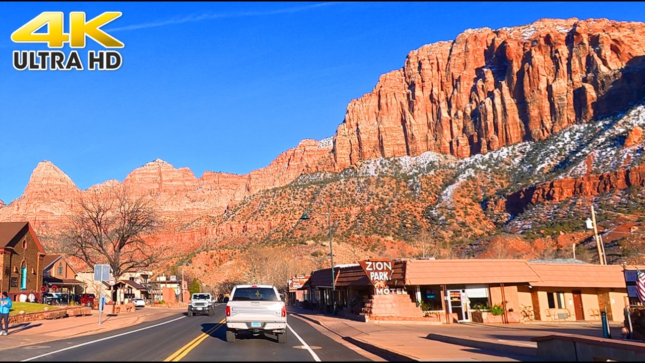 Las Vegas to Zion Complete Desert Scenic Drive Nevada to Utah 4K