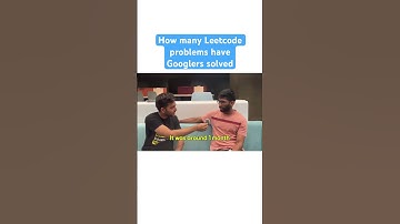 How many Leetcode problems Googlers have solved? #sde #google