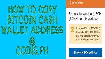 HOW TO COPY & PASTE BCH WALLET ADDRESS AT COINS.PH | SAAN MAKIKITA AT MATATAGPUAN
