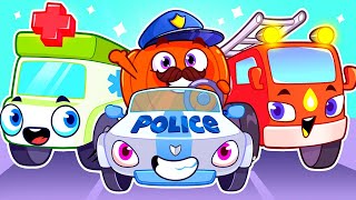 Five Little Cars Come to The Rescue🚑Police Car, Ambulance & Firetruck by VocaVoca Stories🥑