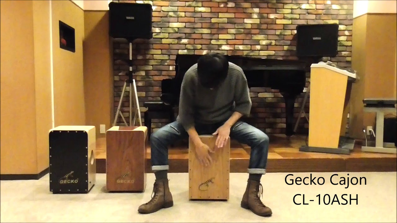 Gecko Cajon ゲッコ カホン バーチウッド CL-10ASH - YouTube