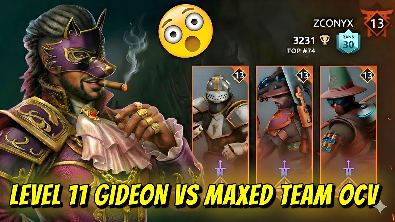 OCV with Level 11 Gideon 😱 | Maxed LB Team Defeated