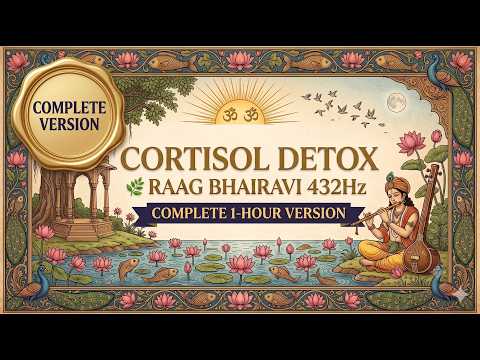 Cortisol Too High This Morning? 🌱 | Raag Bhairavi Bansuri 432Hz — Complete 1-Hour Version