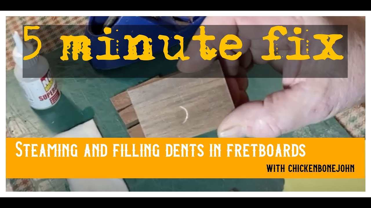 5 minute fix with Chickenbone John. Steaming and filling dents in wood