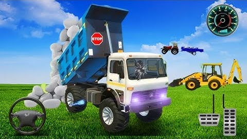 Drive JCB and loading stone 🪨 in dumper #jcb #dumper #driving #games 