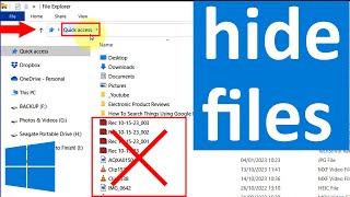 remove recent files from quick access windows